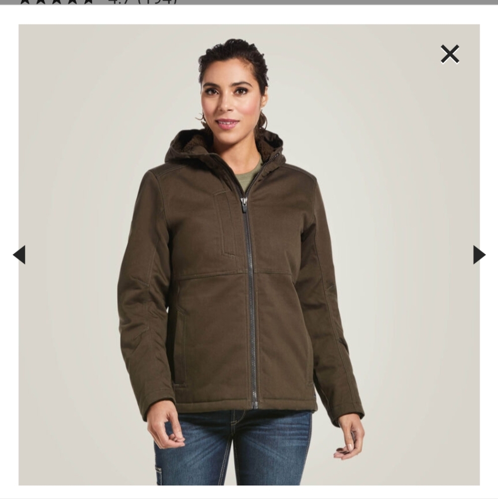 Ariat Hooded Canvas Field Jacket in Dark Brown #387